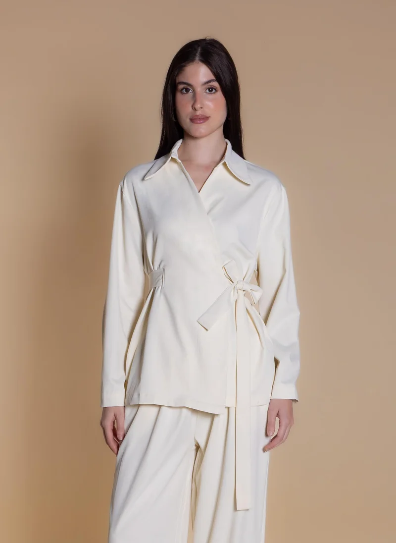 شايبس BELTED BLOUSE SET