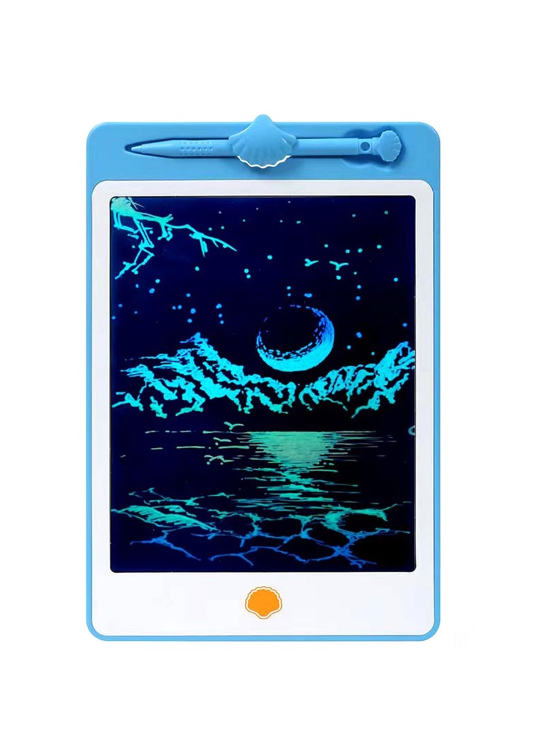 لوحة كتابة LCD، لوحة رسم محمولة بحجم 10 بوصات للصغار، لوحة كتابة قابلة لإعادة الاستخدام للأطفال، ألعاب تعليمية هدايا للبنات والأولاد من عمر 3 إلى 8 سنوات (زرقاء، 10 بوصات) - Image 2