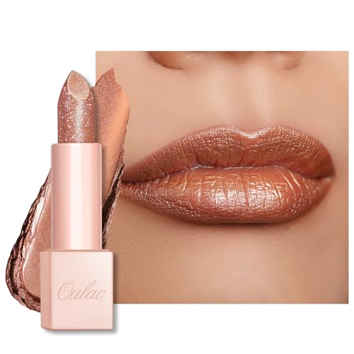Oulac Nude Brown Lipstick for Women Tinted Lip Balm Moisturizing Creamy Texture Lightweight Lip Makeup Vegan Gluten Free PG06 Precious Moment - Image 1