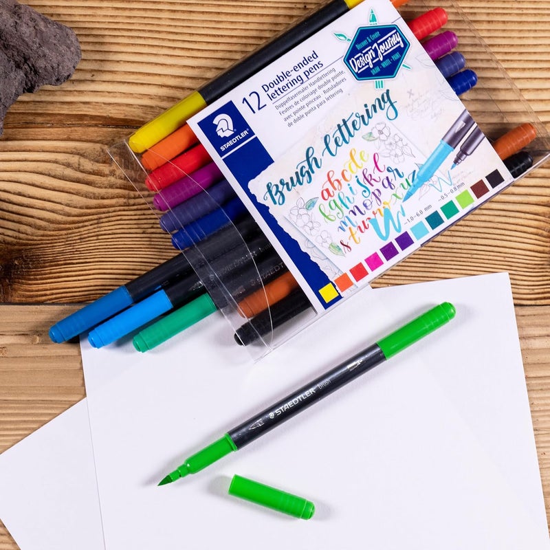 STAEDTLER Design Journey Double-Ended Lettering Pens - 12 Assorted Colors - Image 5