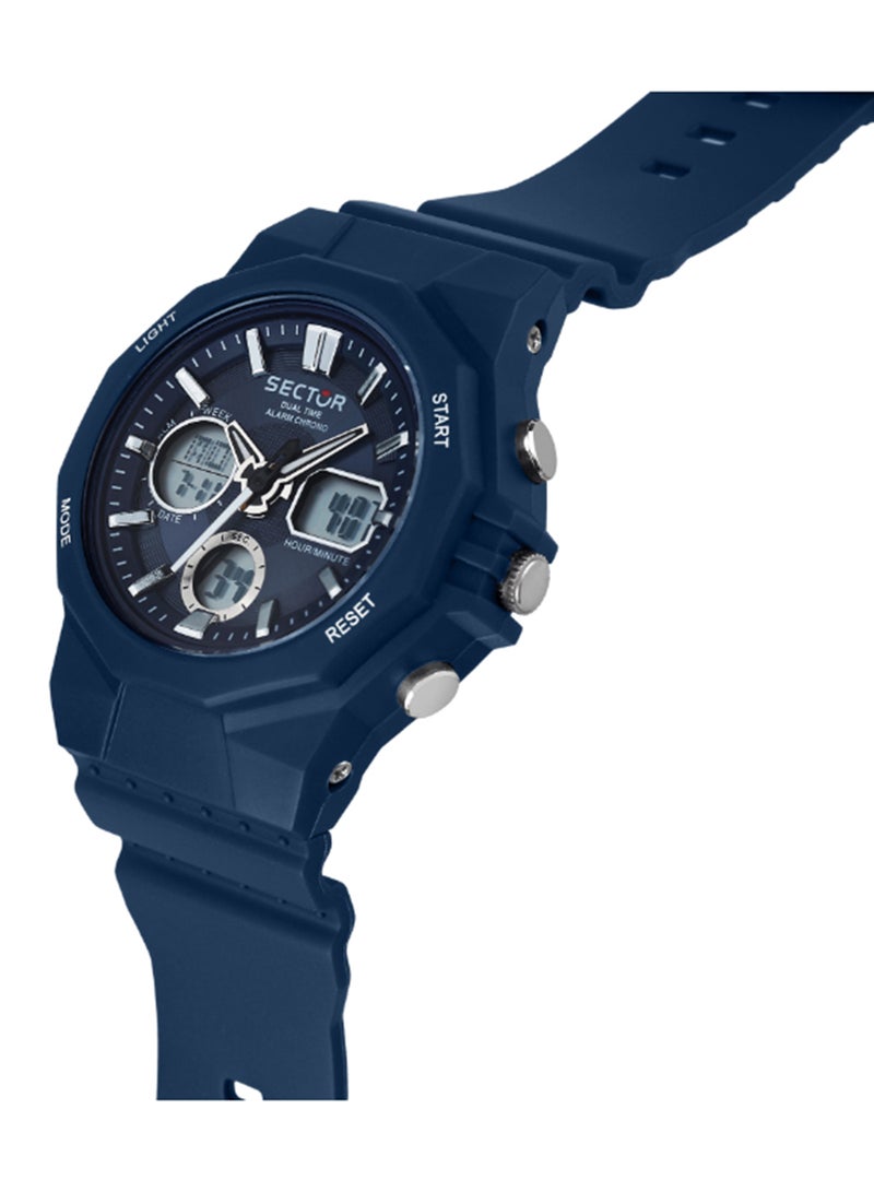 Sector Men's 44MM Blue, Sunray Dial Blue Polyurethane Watch - R3251238002 - Image 5