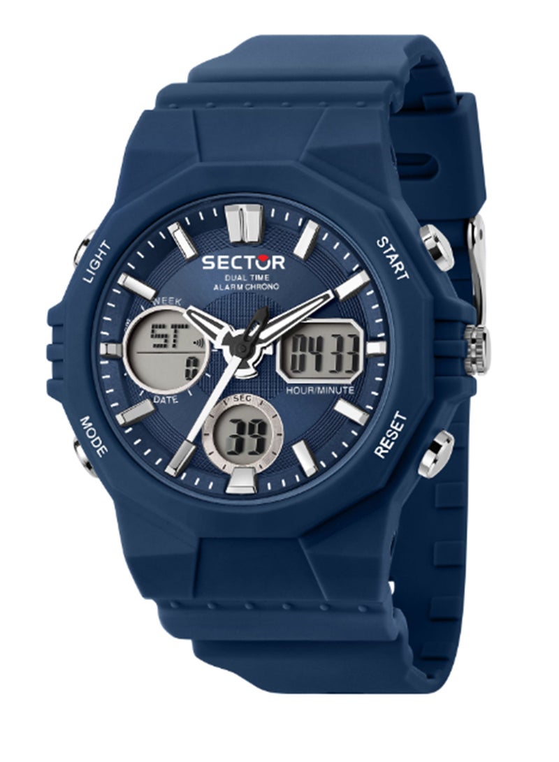 Sector Men's 44MM Blue, Sunray Dial Blue Polyurethane Watch - R3251238002 - Image 1