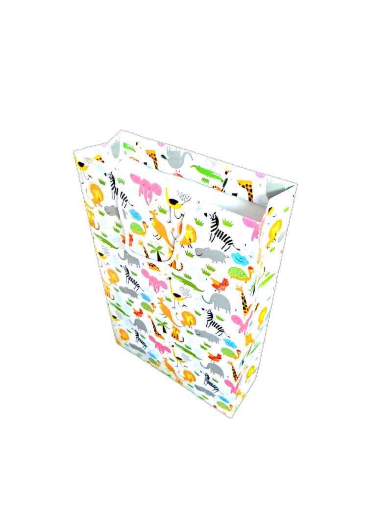 Generic Adorn Premium Kids Party Paper Bags | Gift Bags | Gift Wrapping Bags | Return Gift Bags | Birthday Gift Bags (Pack of 10) - 10 INCH X 15 INCH X 4 INCH (Animals)  - Image 3