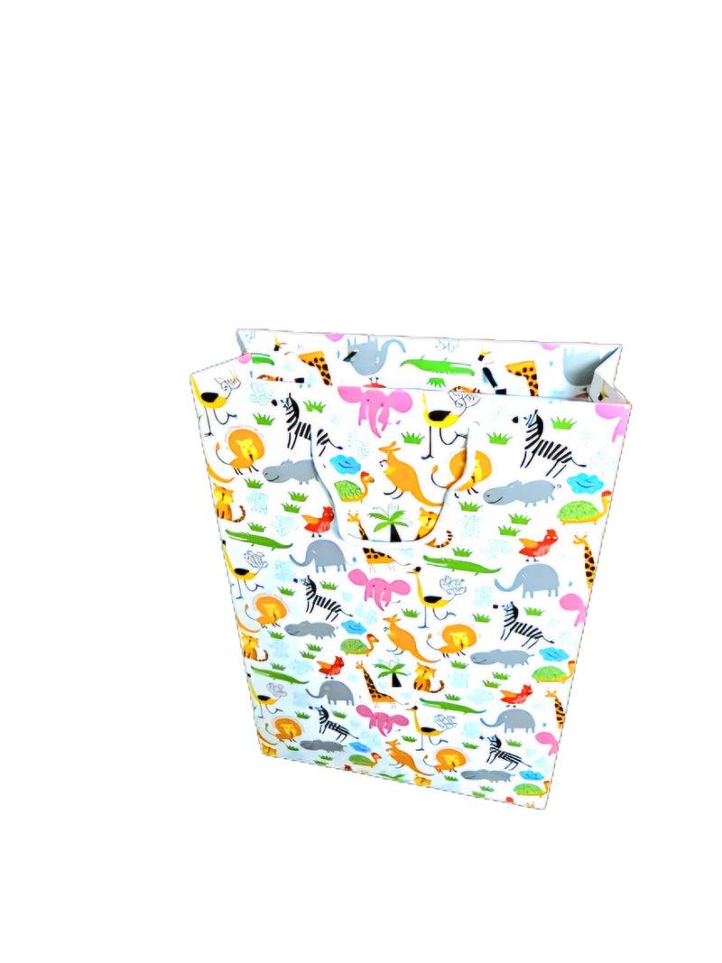 Generic Adorn Premium Kids Party Paper Bags | Gift Bags | Gift Wrapping Bags | Return Gift Bags | Birthday Gift Bags (Pack of 10) - 10 INCH X 15 INCH X 4 INCH (Animals)  - Image 2