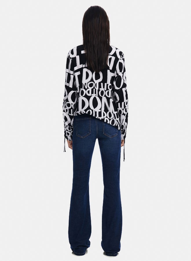 DESIGUAL Letter blouse with bows - Image 4
