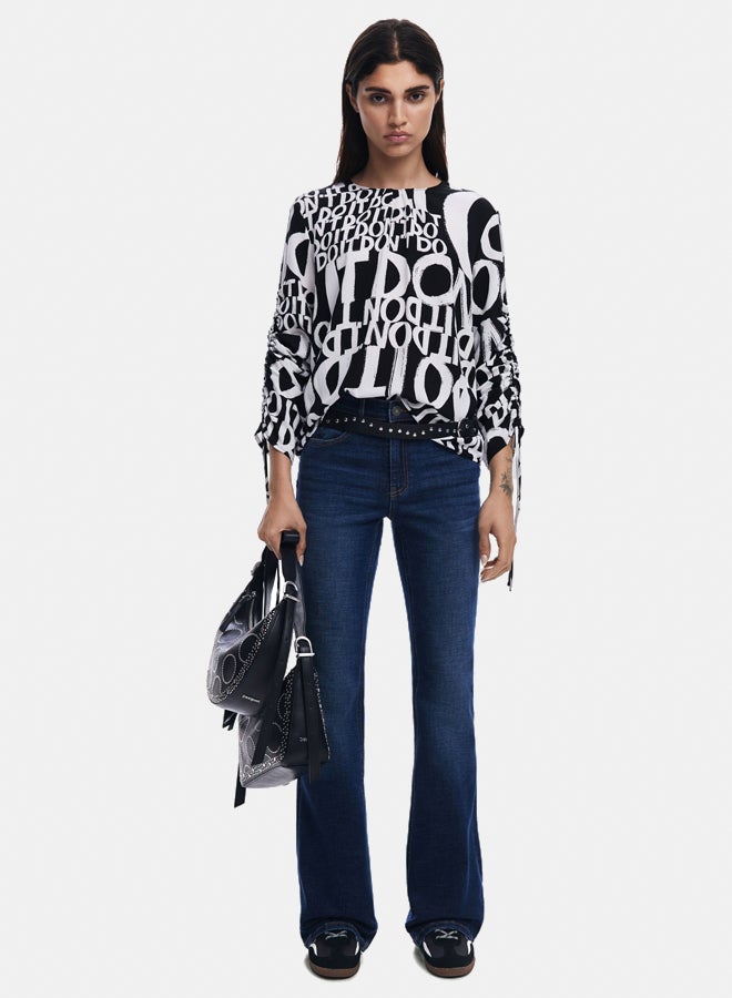DESIGUAL Letter blouse with bows - Image 2