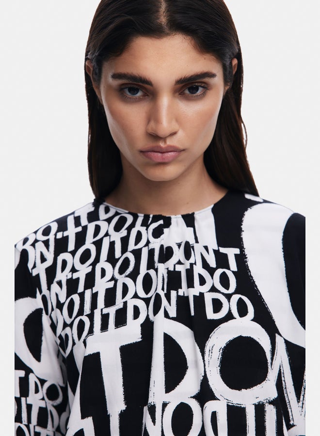 DESIGUAL Letter blouse with bows - Image 3