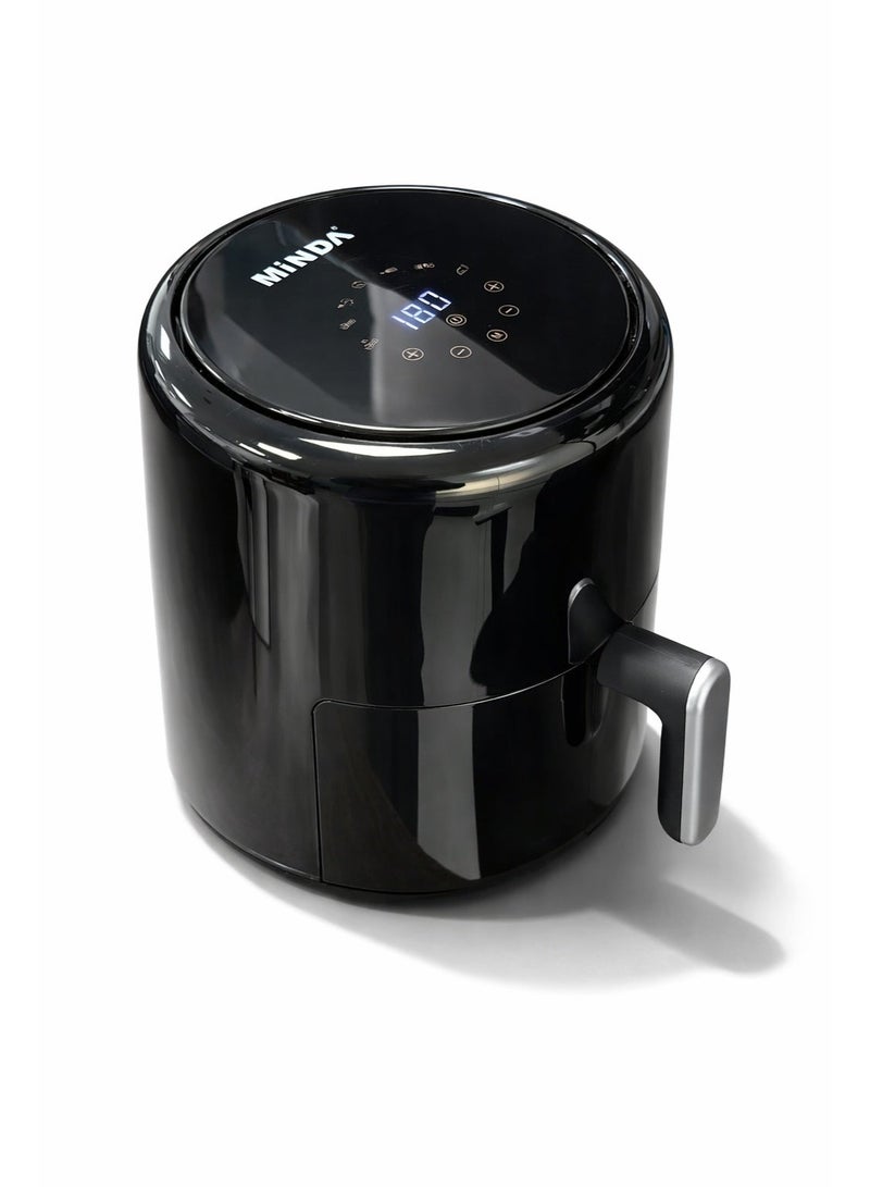 Minda 8L Air Fryer 1500W Oil-Free Fryer – Large Capacity Healthy Cooking Appliance with Cool Touch Handle, Non-Stick Frying Pot & Tray, Easy-to-Read Adjustable Control Display for Home Kitchen - Image 3