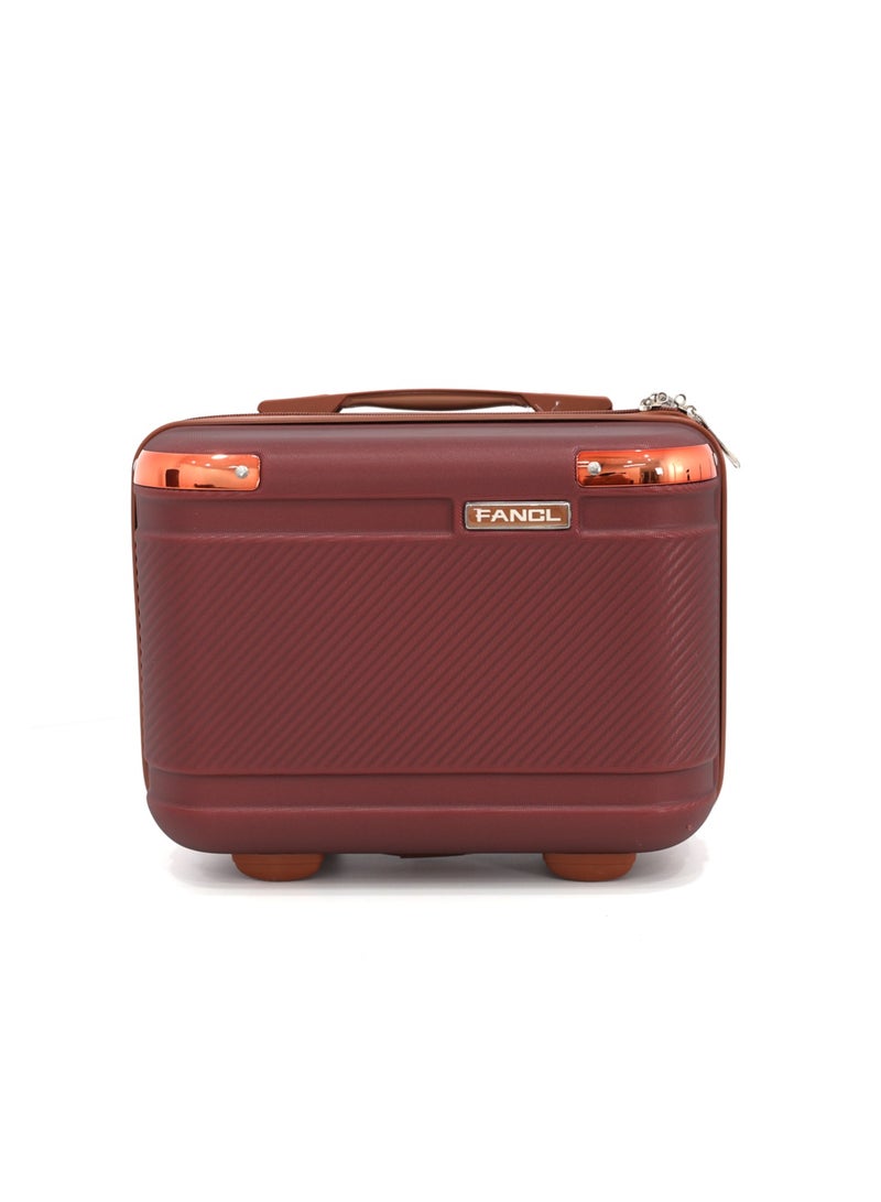 Fancl طقم حقائب سفر بعجلات بعجلات مزدوجة من هارد شيل، 4 قطع، عنابي (BC-14"،S-20"،M-24"،L-28") - Image 3