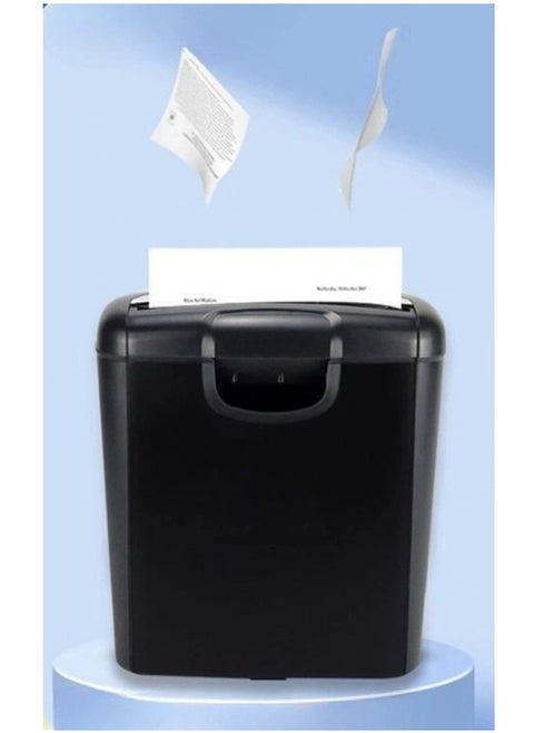 Document Shredder Strip Cut, Paper Shredder 6 Sheets ,P-2 Security Level , 3-Mode Design Shred for Home Office , Durable and Fast , With Overheating Protection Portable Handle and 10L Waste Container