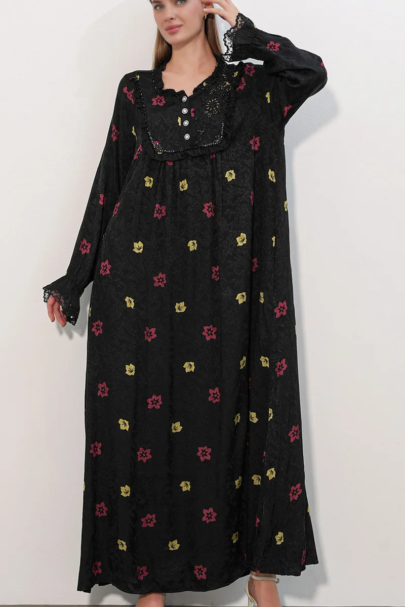 بيغ دارت BDART Women's Floral V-Neck Maxi Dress