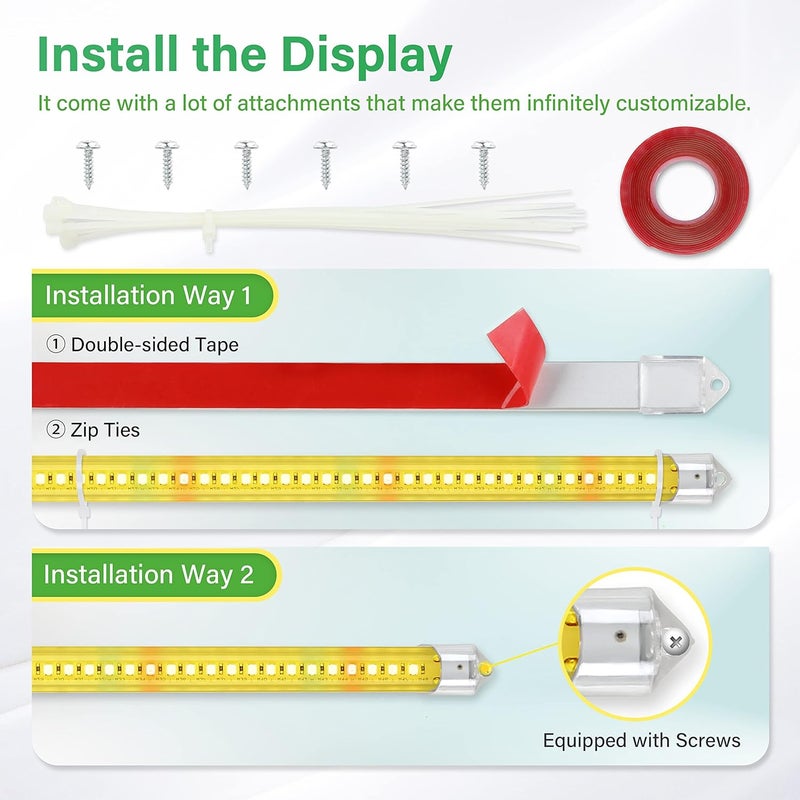 iPower iPower 60W LED Grow Light Strips for Indoor Plants with Auto ONOff 3912H Timer 10 Dimmable Levels 48 LEDs Per Tube Sunlike Grow Lamp for Hydroponics Succulent Yellow  - Image 3