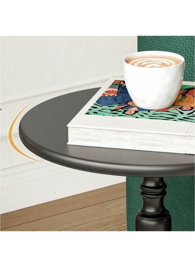 HXDream Black Nordic Sofa Side Cabinet Living Room Home Small Coffee Table Modern Minimalist Corner, Metal Iron Outdoor Round Table Weather Resistant Anti-Rust Outdoor End Table 52X40X40 cm - Image 4