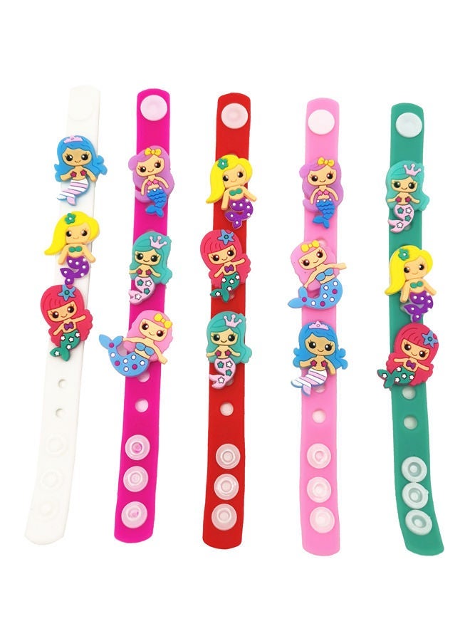 5-Piece Silicone Slap Bracelet Set MTA0404 - Image 1