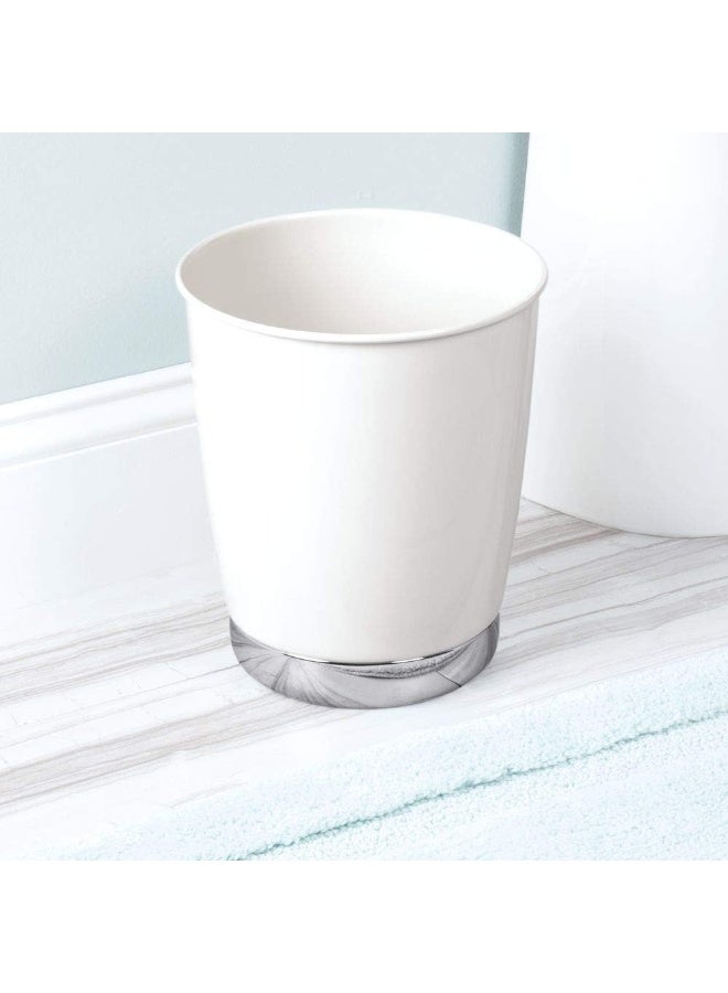 InterDesign iDesign York-2 Rubbish Bin, White/Chrome - Image 3