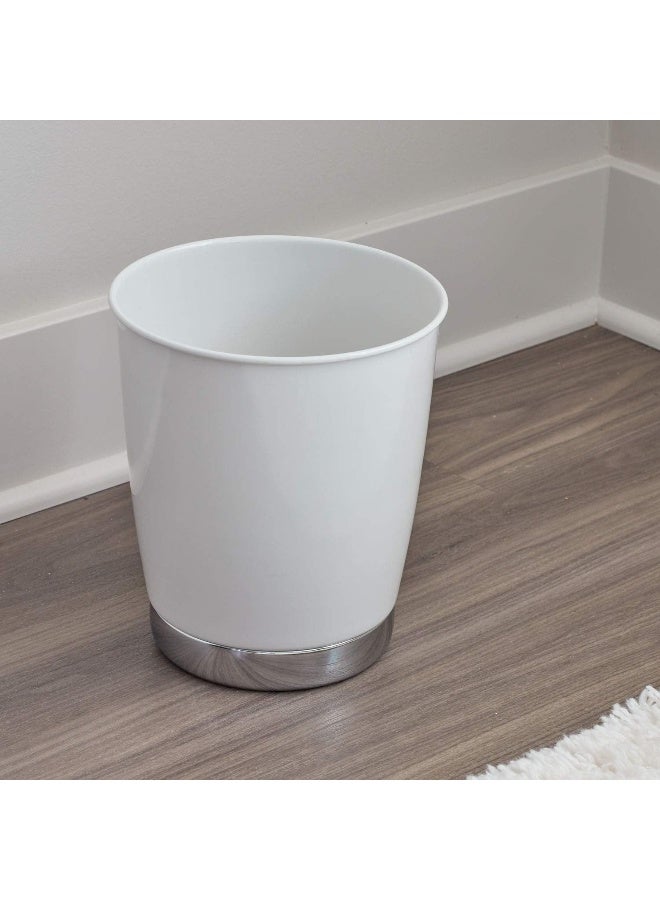 InterDesign iDesign York-2 Rubbish Bin, White/Chrome - Image 2
