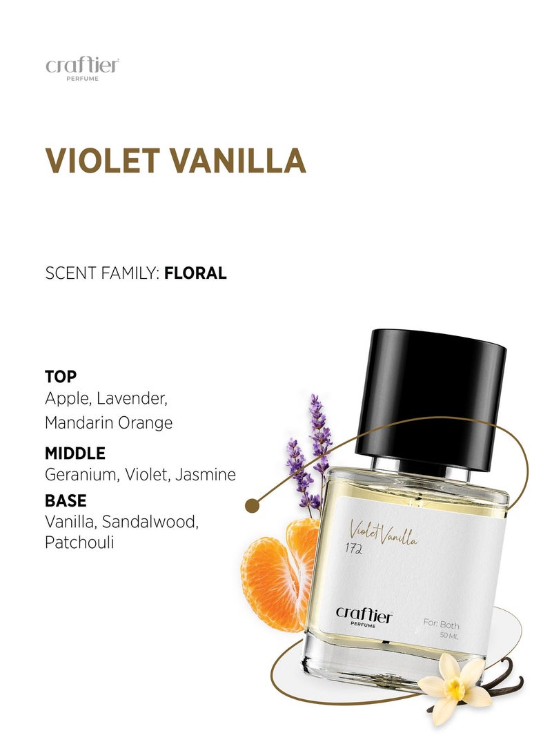 Craftier Perfume VIOLET VANILLA - Inspired of-LAYTON, Eau De Parfum for Men & Women - 50ml, Long Lasting Floral Fragrance Upto 36 Hrs, Travel Size Unisex Perfume - Image 3