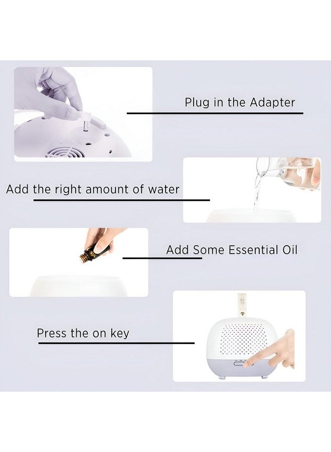 Allin Exporters Allin Exporters 400ml Aromatherapy Diffuser with 7 Color Changing LED Lights 4 in 1 Ultrasonic Humidifier Essential Oil Cool Mist Aroma Timer for Home Baby Bedroom Office (1Pc, Multicolour)  - Image 3