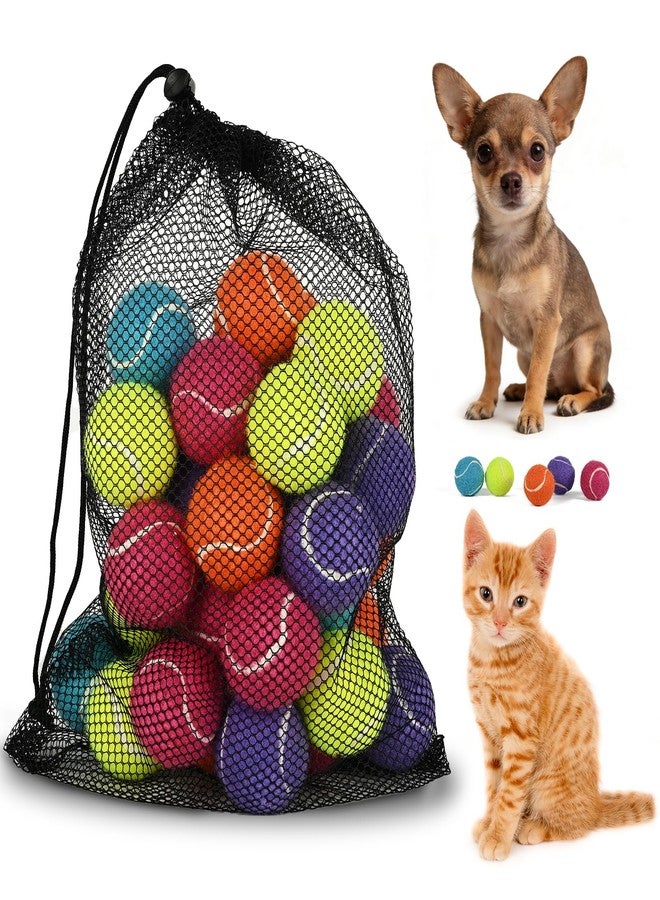 INSUM 1.5 Inch Mini Tennis Balls for X-Small Dogs & Cats, 20/40 Pack Soft Fetch Play Toys for Puppies & Kittens, Training & Indoor Outdoor Exercise - Image 1