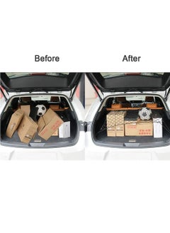 Rubik Car Trunk Net with 4 Hooks 70x70cm, Flexible Nylon Rear Cargo Storage Organizer Mesh Net for Nissan Patrol Armada Pathfinder Kicks Juke Murano Rogue Xterra (1 Pack)  - Image 5