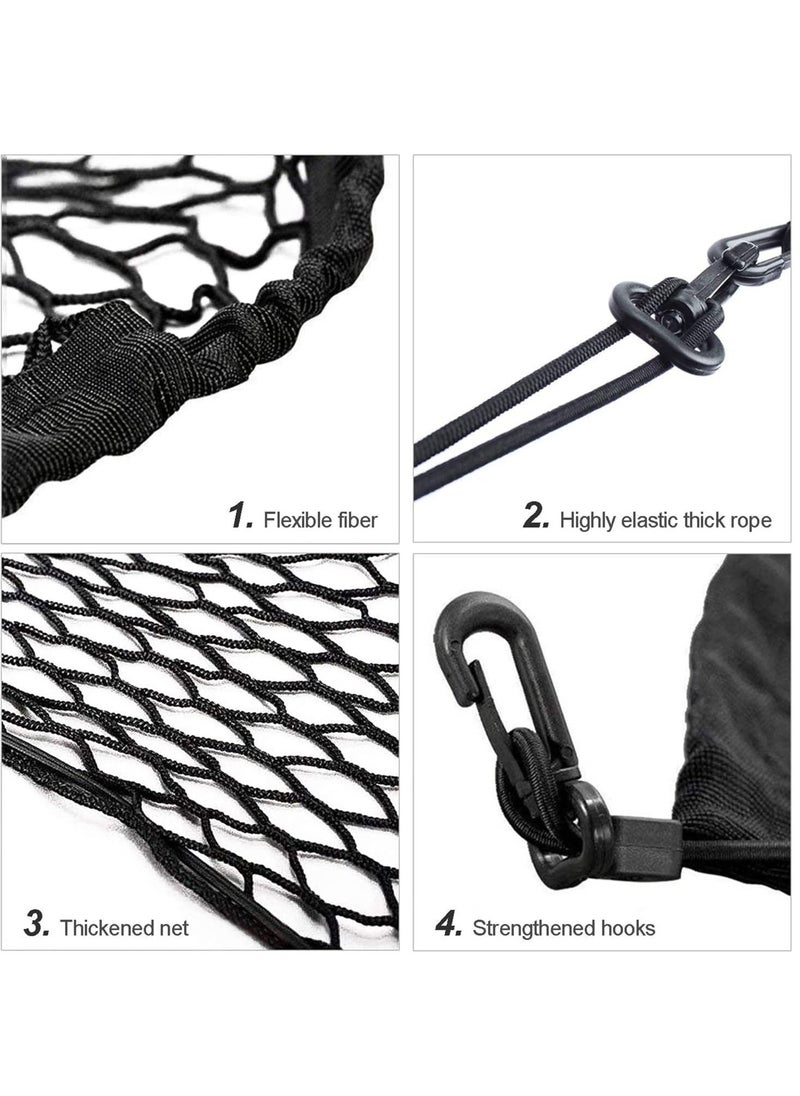 Rubik Car Trunk Net with 4 Hooks 70x70cm, Flexible Nylon Rear Cargo Storage Organizer Mesh Net for Nissan Patrol Armada Pathfinder Kicks Juke Murano Rogue Xterra (1 Pack)  - Image 3