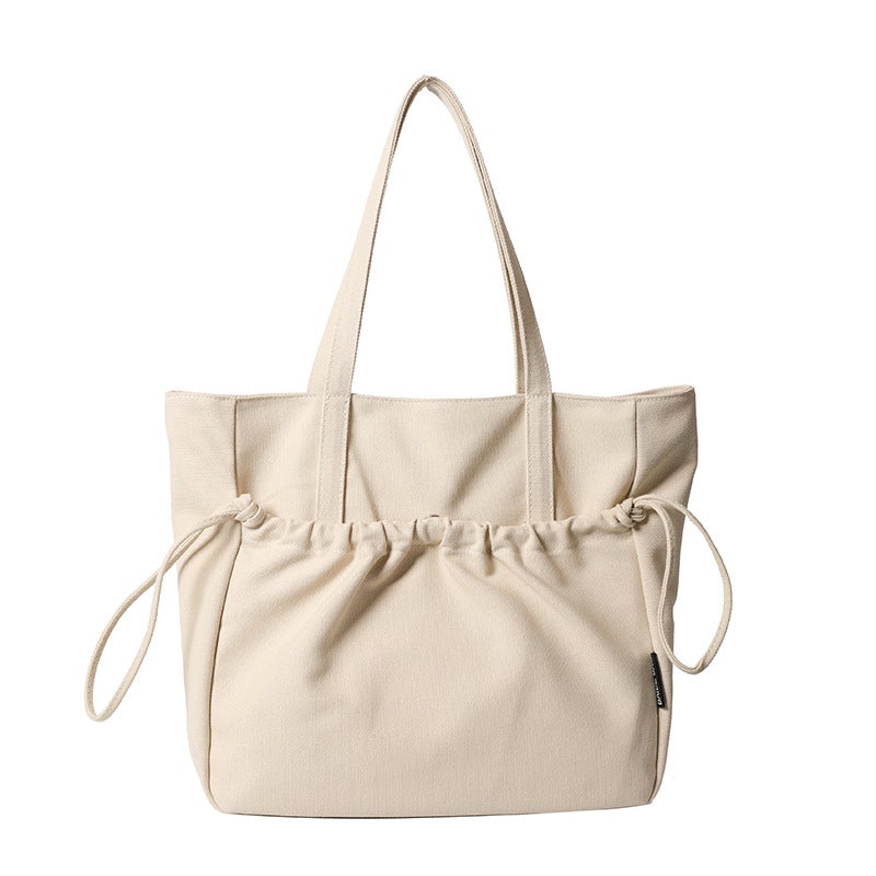 Large Capacity Fashionable Korean Pure Color Casual Bag 2025 Spring New Versatile Ins Shoulder Armpit Bag Tote Bag - Image 1