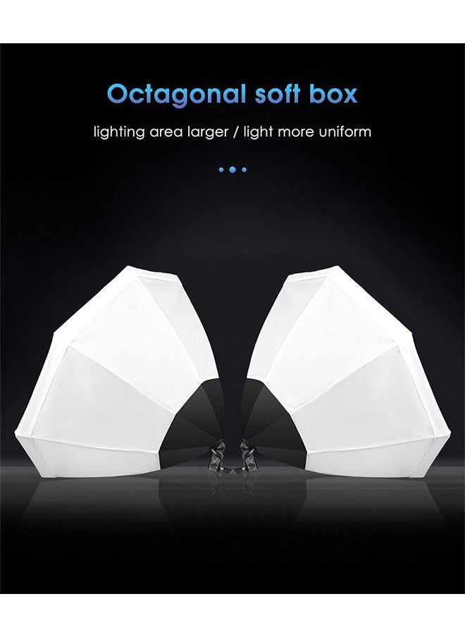 Glanfen Photography Softbox Lighting Kit with 200W LED 3-Color Bulb Umbrellas Softbox and Carry Bag  - Image 3