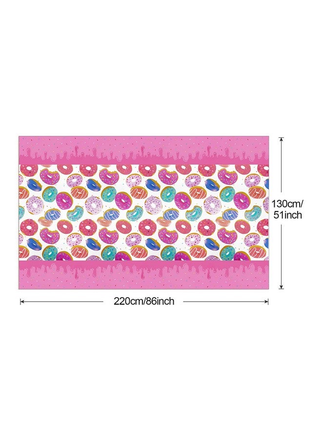 Phogary 3 Pack Donut Theme Tablecovers Disposable Tablecloth Dessert Time Party Supplies Ideal For Girl Birthday Parties Baby Showers Donut Parties - Image 4