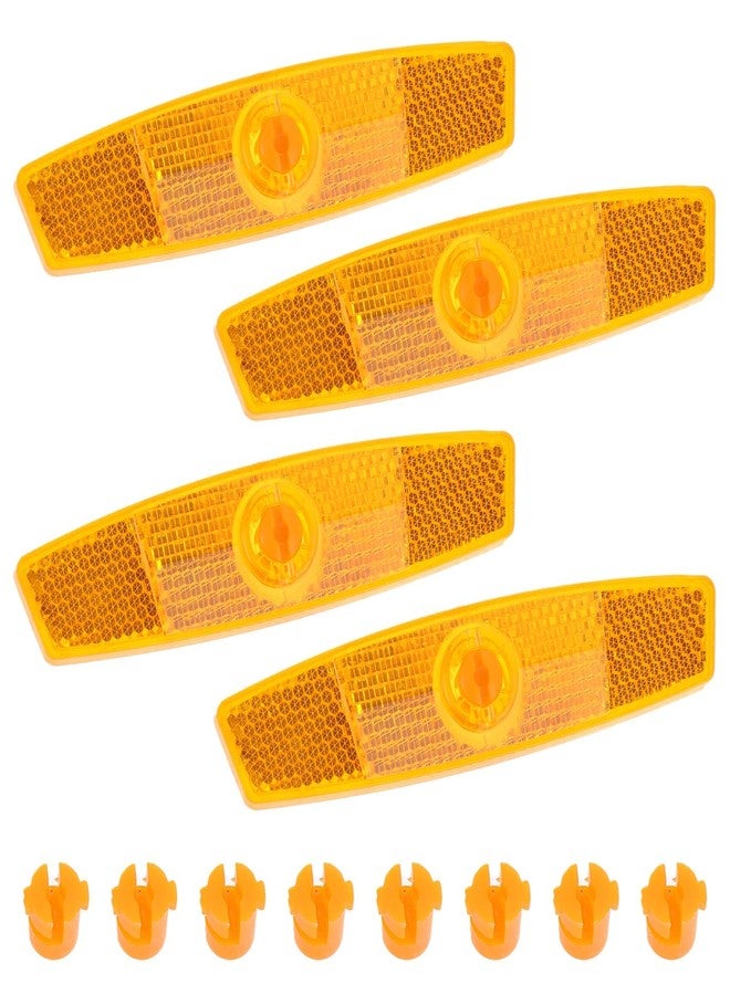 TARINI 4 Pcs Gold Fish-Shaped Bike Spoke Reflectors, Bicycle Wheel Safety Reflectors for Night Cycling, Universal for Mountain, Front Rear Handlebar Seatpost Mount Reflectors - Image 1