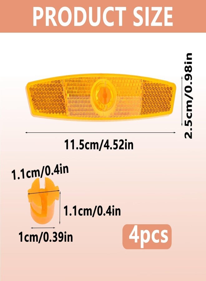 TARINI 4 Pcs Gold Fish-Shaped Bike Spoke Reflectors, Bicycle Wheel Safety Reflectors for Night Cycling, Universal for Mountain, Front Rear Handlebar Seatpost Mount Reflectors - Image 2
