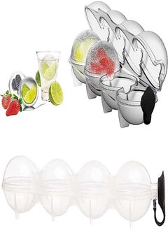 Goolsky 4-Hole Ice Ball Maker,Round Hockey Mold Round Trays, Four Hole Making Box Reusable DIY(1PC)