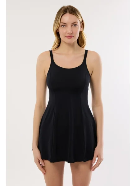 Ayyıldız Crescent Moon 49630 Black Skirted Swimsuit