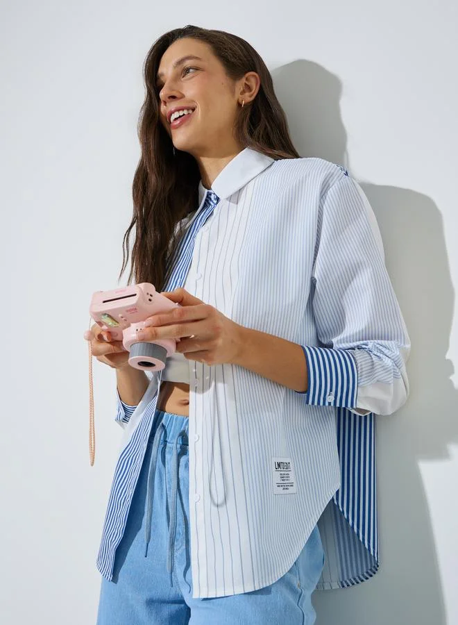 Styli Multi-Color Striped Regular Fit Long Sleeve Shirt