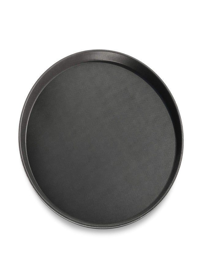 New Star Foodservice Non-Slip Tray, Plastic, Rubber Lined, Round (Black, 18-Inch) - Image 3