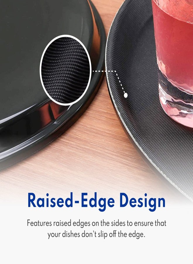New Star Foodservice Non-Slip Tray, Plastic, Rubber Lined, Round (Black, 18-Inch) - Image 5