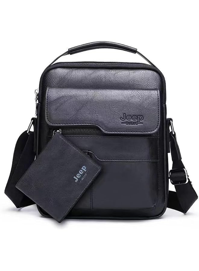 Jeep Buluo Crossbody Sling Bag, Jeep Buluo Body Chest Shoulder Bag for Men Women Casual Shoulder Backpack Bag, Waterproof Leather Chest Casual Daypack with Usb Charging Port for Travel Hiking - Image 1