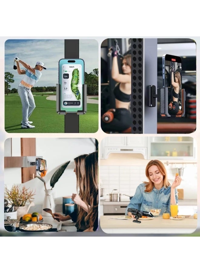 YelaJoy Magnetic Golf Cart Phone Holder, N52 Magnet, 360° Rotatable, One-Touch Lock, Compatible with EZGO, Club Car, Yamaha, Fits iPhone, Fits Samsung, Fits Google Pixel, Golf Cart Accessory - Image 4