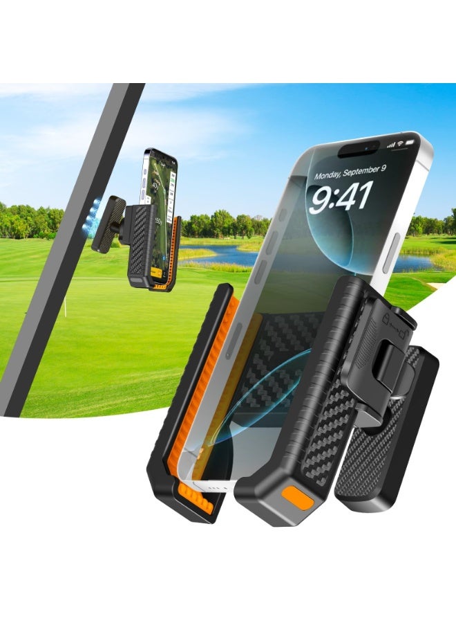 YelaJoy Magnetic Golf Cart Phone Holder, N52 Magnet, 360° Rotatable, One-Touch Lock, Compatible with EZGO, Club Car, Yamaha, Fits iPhone, Fits Samsung, Fits Google Pixel, Golf Cart Accessory - Image 1