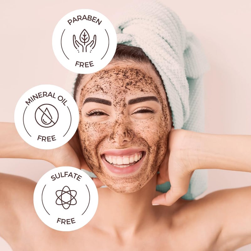 COCO CRUSH Exfoliating Body Scrub For Lightening  Brightening Skin  For Men  Women  Bathing Scrub with Coconut  Rose  Removes Dirt  Dead Skin from Neck Knees Elbows  Arms 15g - Image 2