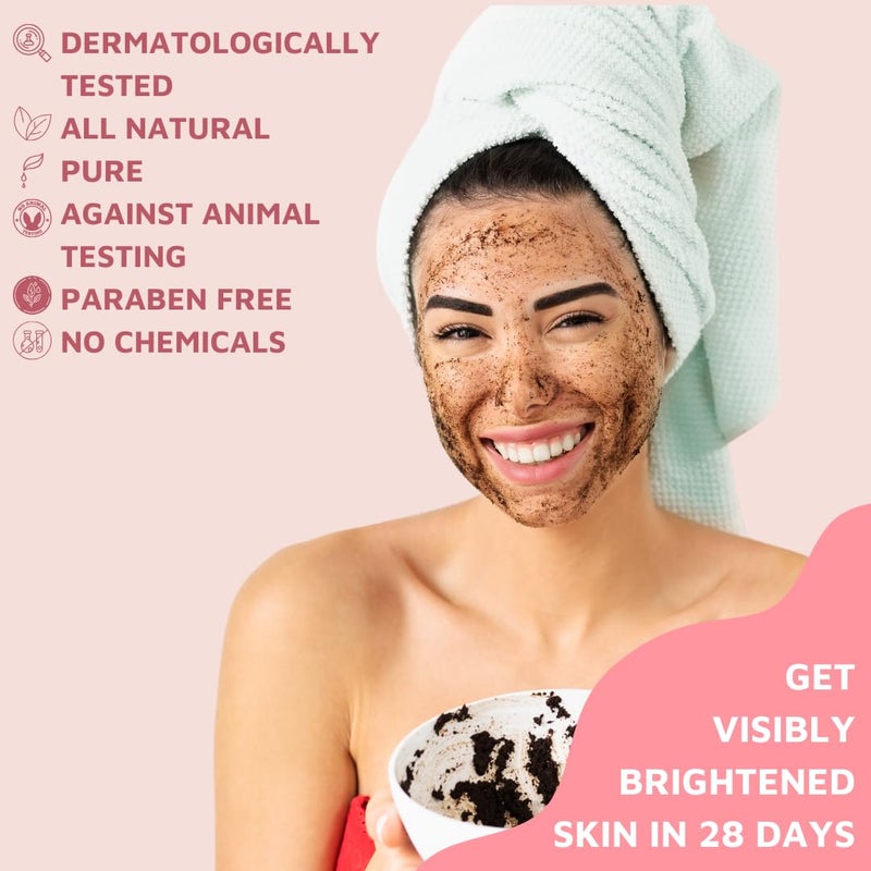 COCO CRUSH Exfoliating Body Scrub For Lightening  Brightening Skin  For Men  Women  Bathing Scrub with Coconut  Rose  Removes Dirt  Dead Skin from Neck Knees Elbows  Arms 15g - Image 3