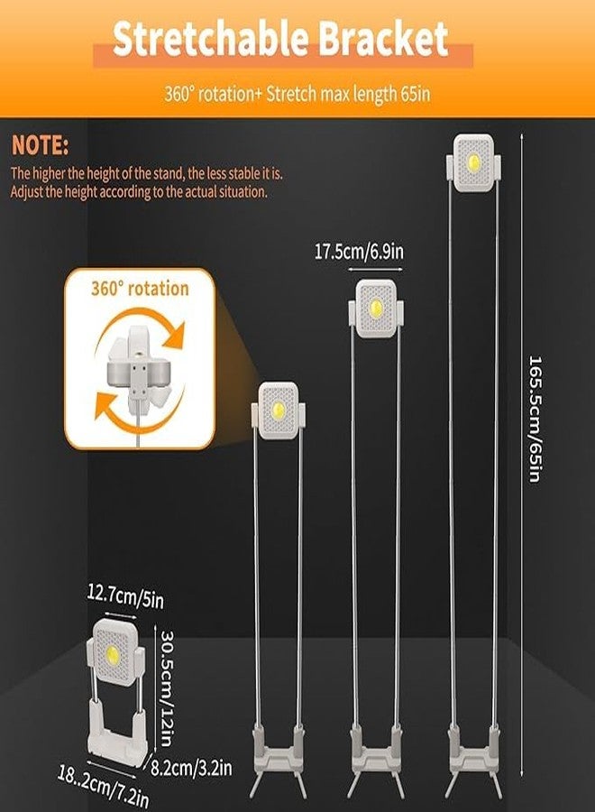 RELEMTRA Multifunctional Work Light Solar Parking Lot Lights Mobile Charging, Yard Solar Work lamp Camping Light with Stand Waterproof Outdoor Working Light for Emergency, Camping Professional - Image 4