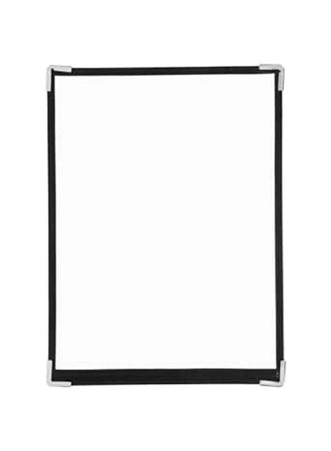 PVC Menu Cover Folder 2 Sided A4 Menu Holder Book With White Corner Protectors 21 6 X 28 Cm Pages For Restaurants Cafes Bars - Image 1