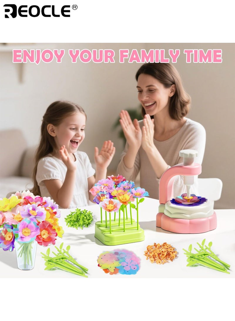 REOCLE Kid's DIY Craft Kit with Fabric Flower Design and Bouquet Making Feature Educational Art Activity with Creative Learning for Preschool Fun - Image 5