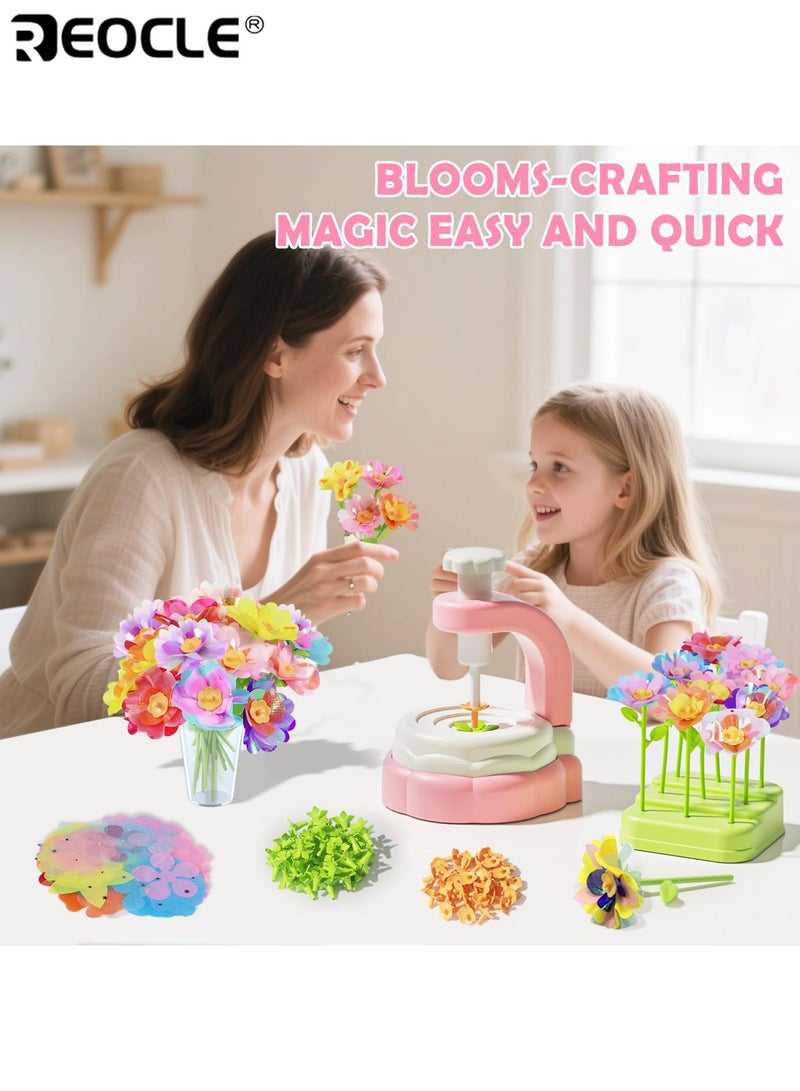 REOCLE Kid's DIY Craft Kit with Fabric Flower Design and Bouquet Making Feature Educational Art Activity with Creative Learning for Preschool Fun - Image 2