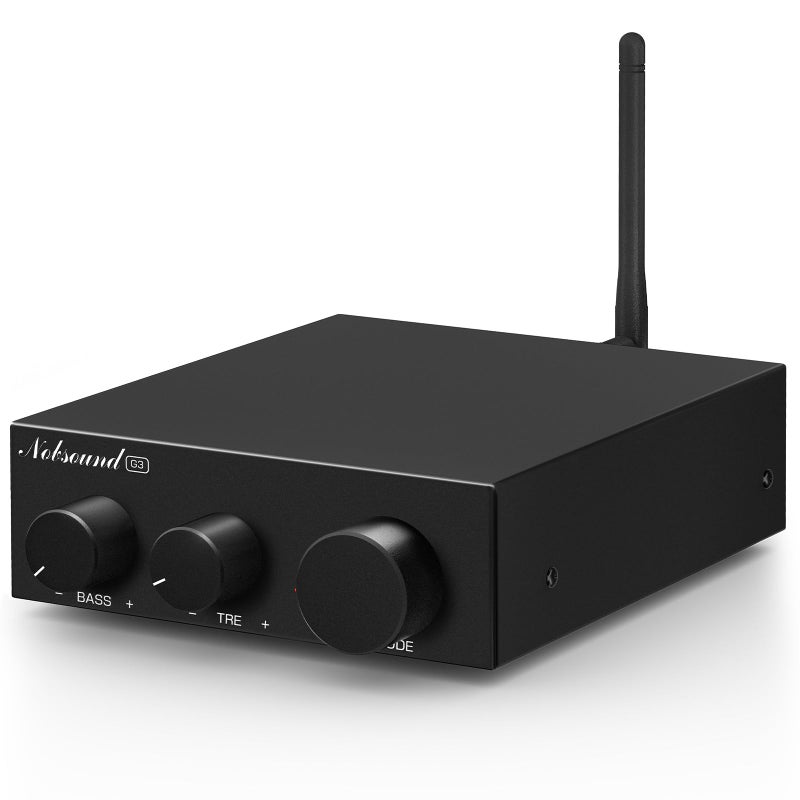 Nobsound G3 Bluetooth 5.0 Stereo Amplifier: Compact HiFi Power Amp for Home/Desktop Audio, Adjustable Bass/Treble, 2.1 Channel Pre-Out, RCA, Portable â€“ Audiophile Gift - Image 1