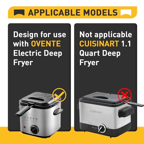 EUSTREER 6 Packs Charcoal and Oil Vapor Replacement Filter, Compatible with 1.5 Liter Electric Deep Fryer, White and Black 12 Pcs in Total - Image 2