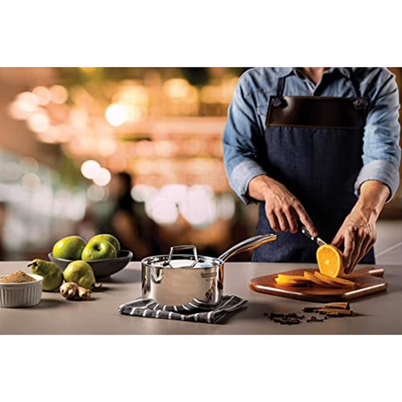 Grano 16 cm 1.7L Stainless Steel Saucepan with Tri-ply Body - Image 2