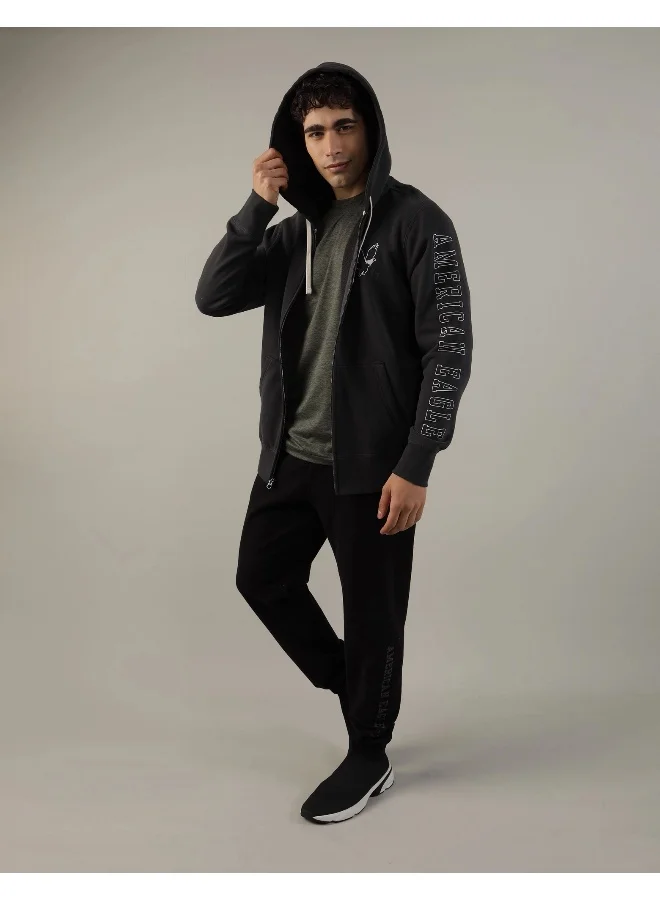American Eagle AE Super Soft Icon Graphic Zip-up Hoodie