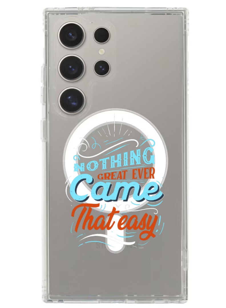 Theodor حافظة مغناطيسية لهاتف سامسونج جالاكسي S24 ألترا 6.8 بوصة متوافقة مع شحن ماغسيف اللاسلكي، غطاء هاتف مقاوم للصدمات - Image 1