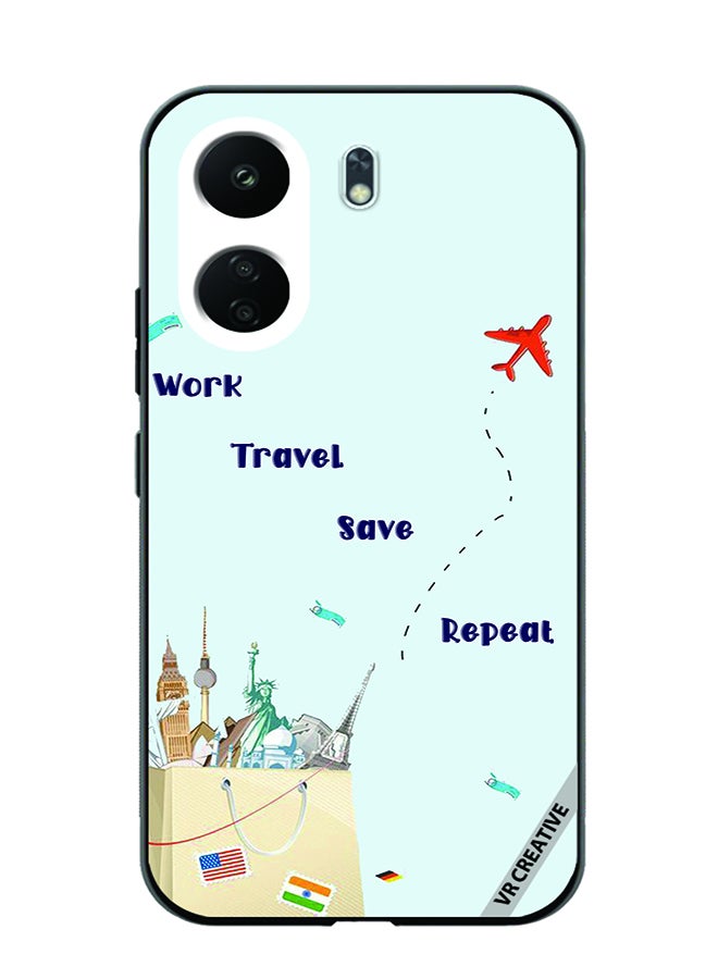 VR CREATIVE Protective Case Cover For Xiaomi Redmi 13C Travel quotes Design Multicolour - Image 1